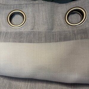 ✨ Allen + Roth 84" Grey Striped Semi-Sheer Grommet Curtain 4 Panels ✨